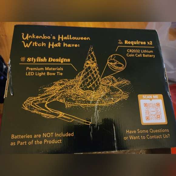 NIB Light Up Witch Hat costume full moon halloween women - Picture 11 of 12